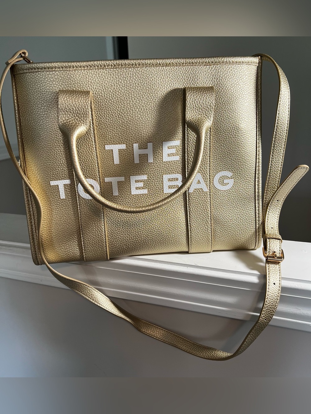 Gold The Tote Bag with Removable Shoulder Strap